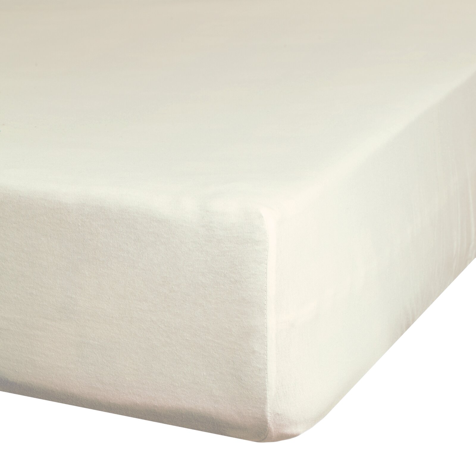 Plachta na posteľ zo saténovej bavlny s gumičkou - Nova/Diva, krémová 160 x 200 cm